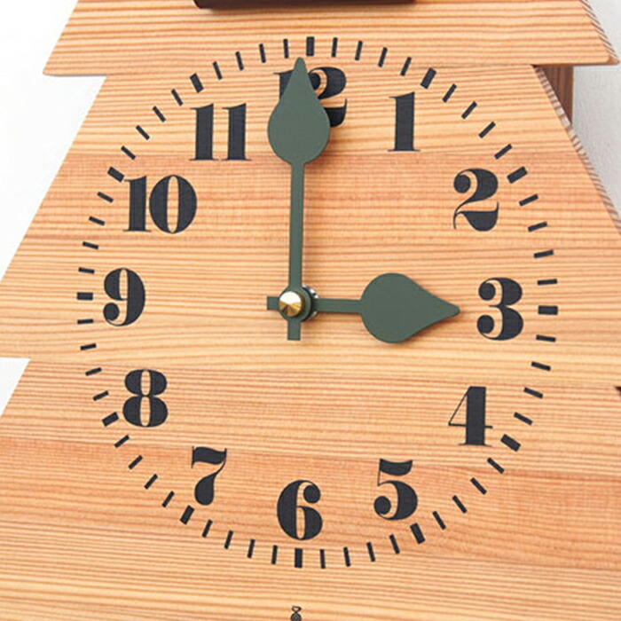 KICORI 森のフクロウ時計 k307（木製 とけい ウッドクロック 新築祝い 