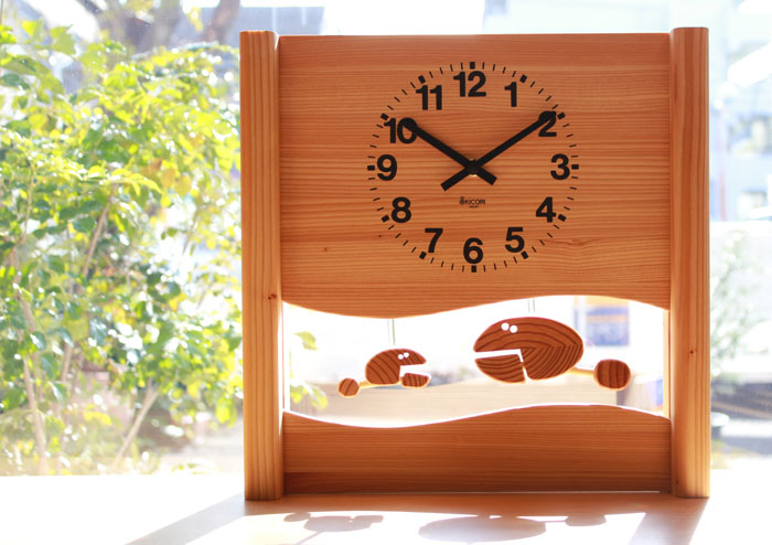 木の時計・KICORI【さかなの親子の時計】木の時計 プレゼント キコリ 