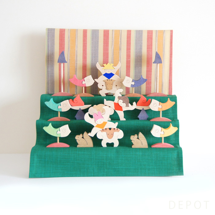 子供大将段飾り　３段 楽天市場】五月人形三段飾り 105子供大将赤黄白 【武者人形